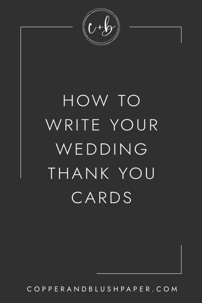How to write you wedding thank you cards