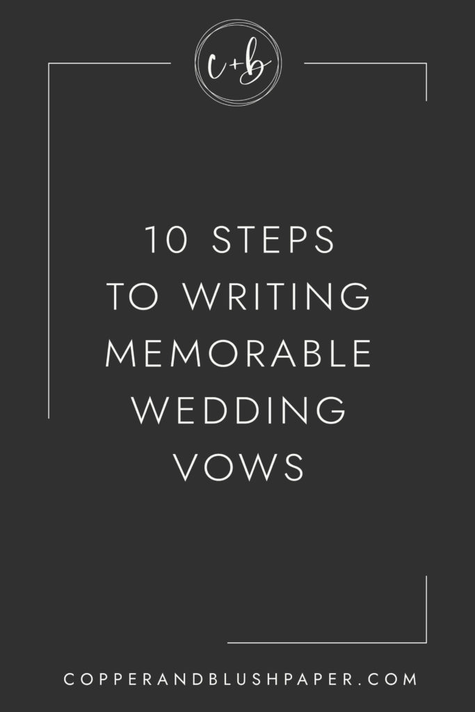 How to write memorable wedding vows