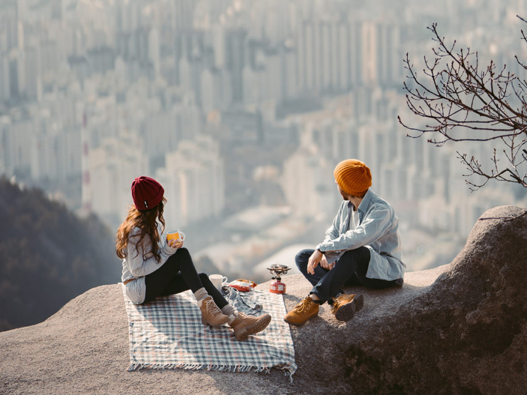 Date night idea — have a picnic at a lookout!