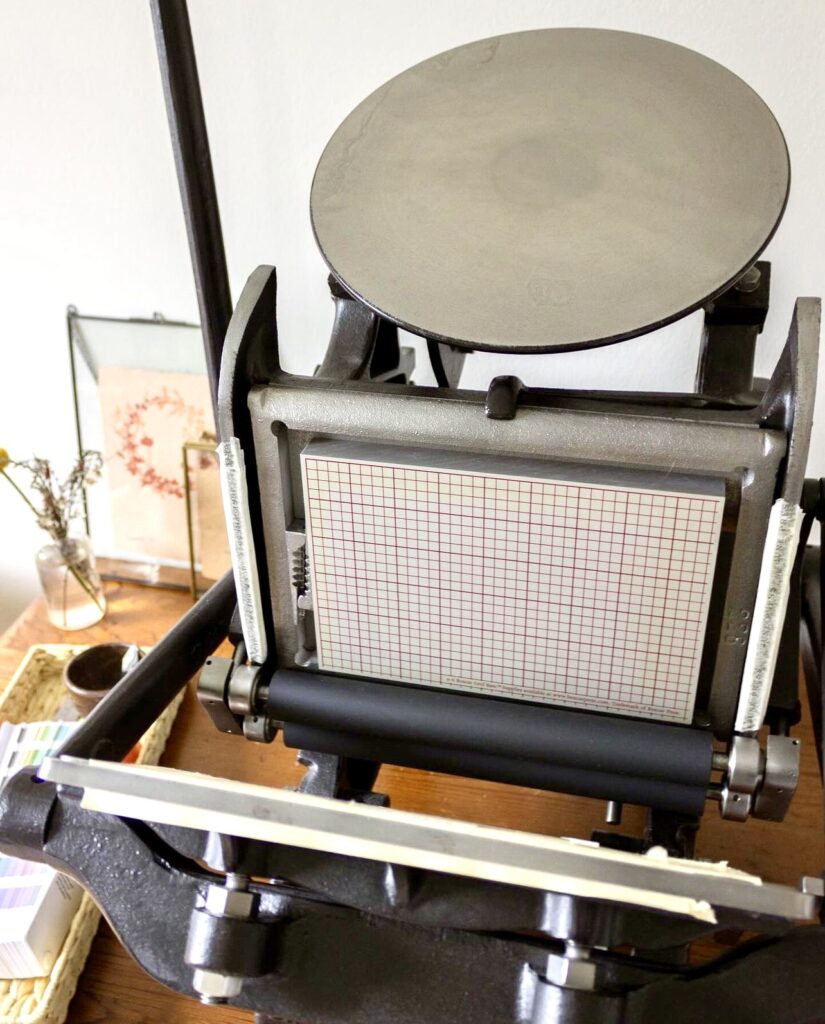 Letterpress printing method - desktop letterpress printing machine
