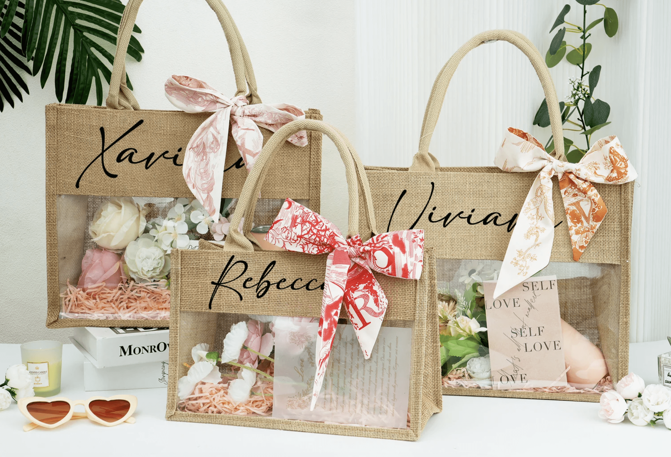 beach bags for bridesmaid gifts